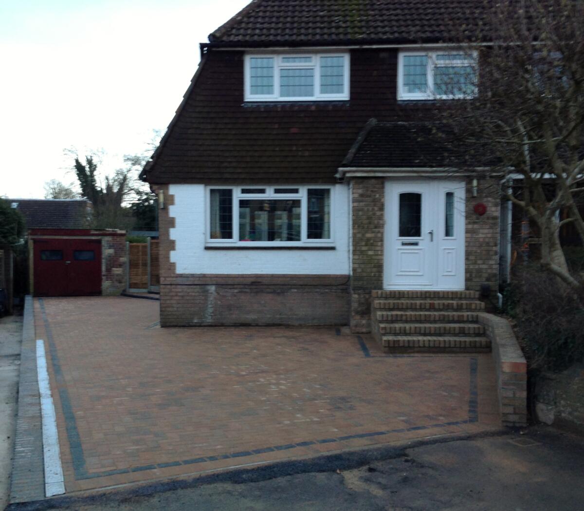 Block paved driveway