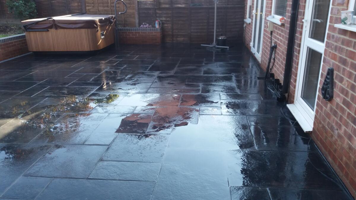 Indian sandstone patio
